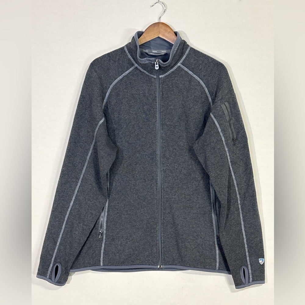 KÜHL Alfpaca Kashmira Full Zip Fleece Jacket Gray Men’s Large